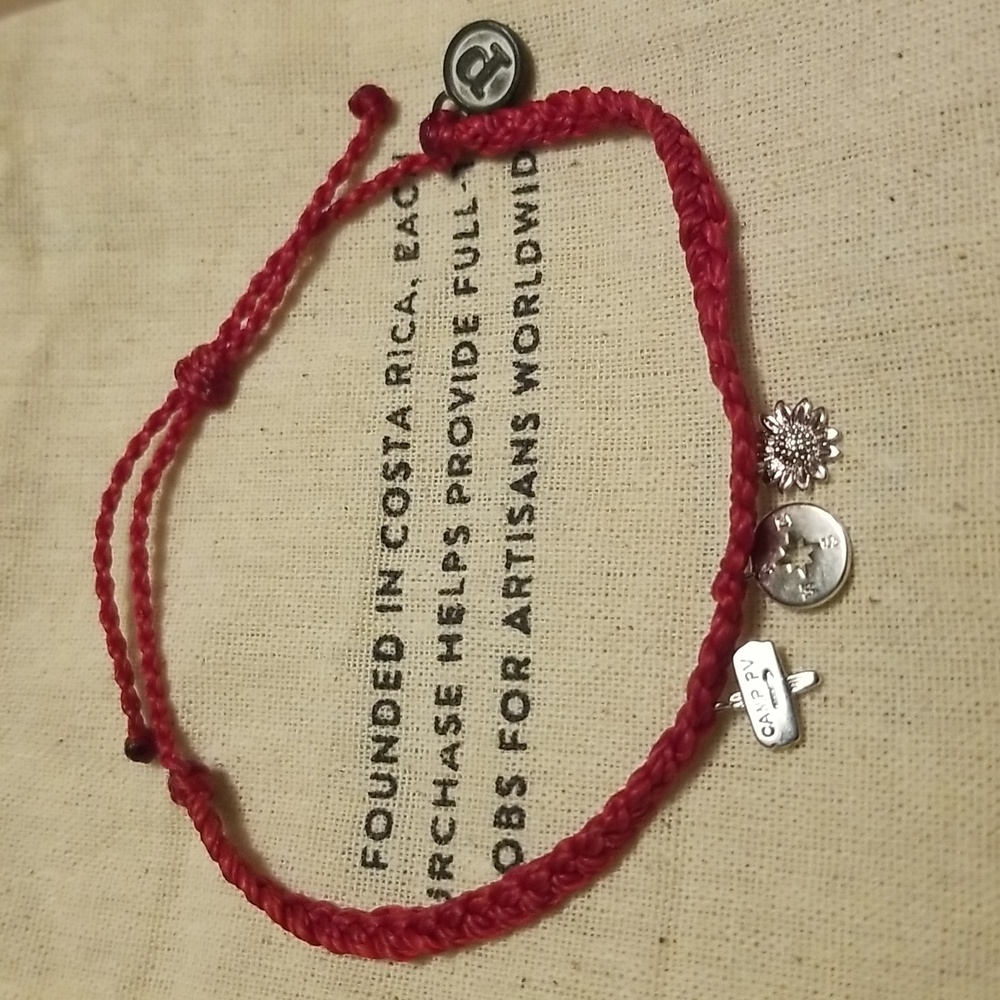 Pura vida multi charmed bracelet
